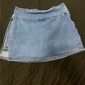SHEIN Blue Denim Mini Skirt